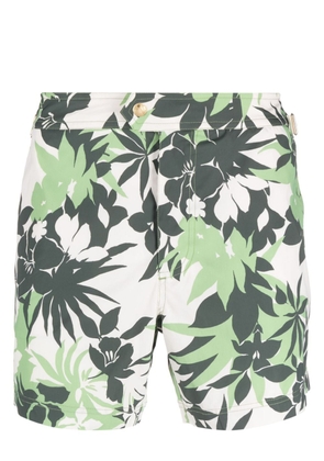 TOM FORD Tropical Flower-print swim shorts - Green