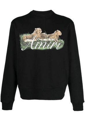 AMIRI cheetah-print sweatshirt - Black