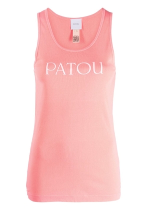 Patou logo-print cotton vest - Pink
