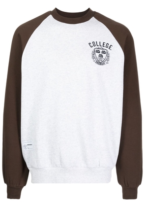 CHOCOOLATE College-embroidery cotton-blend sweatshirt - Grey