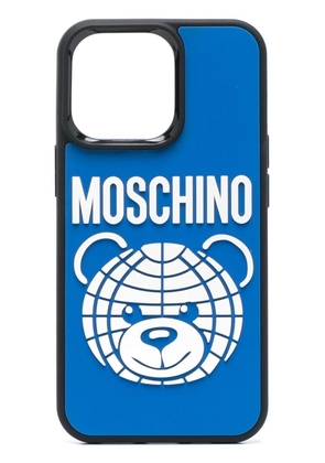 Moschino Teddy Bear motif iPhone 13 Pro case - Blue