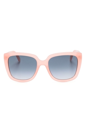 Moschino Eyewear logo-lettering cat-eye frame sunglasses - Pink
