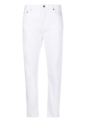 DONDUP cropped slim-fit trousers - White
