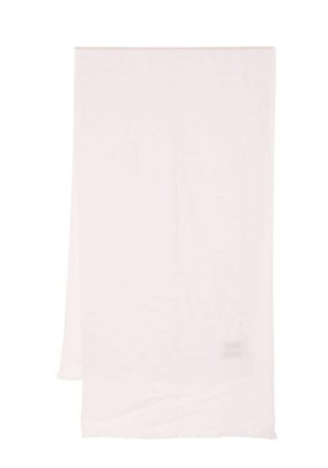 N.Peal fringed-edge cashmere scarf - Pink