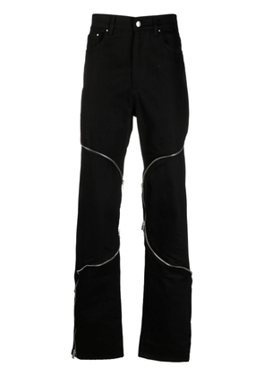 HELIOT EMIL zip-embellished straight-leg jeans - Black