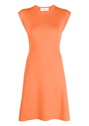 Yves Salomon fine-ribbed sleeveless mini dress - Orange