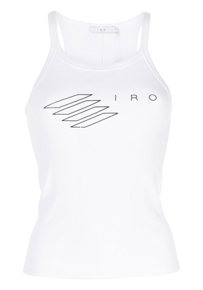 IRO logo-print tank top - White