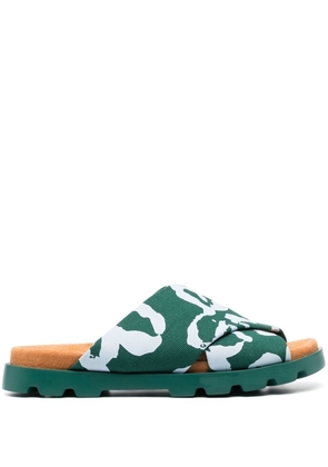 Camper Brutus printed cross-strap sandals - Green
