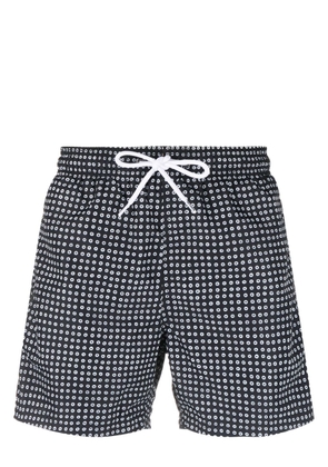 Sundek graphic-print recycled polyester swim shorts - Black