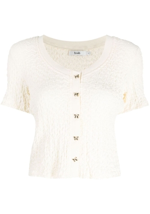 b+ab v-neck cotton blouse - White