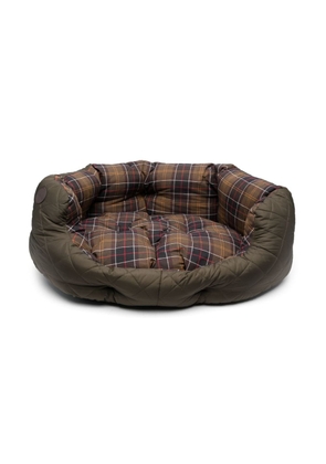 Barbour check-pattern cotton dog bed - Green