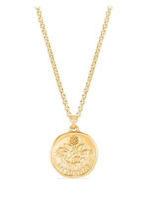 DOWER AND HALL Lucky Sixpence medallion necklace - Gold