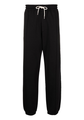 There Was One drawstring cotton track pants - Black