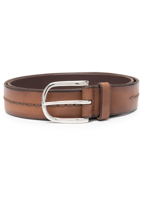 Orciani stitch-detail leather belt - Brown