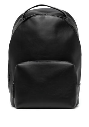 Troubadour Slipstream logo-lettering leather backpack - Black