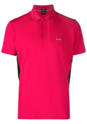 BOSS side stripe polo shirt - Pink