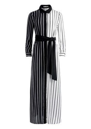 alice + olivia Chassidy striped maxi shirtdress - Black