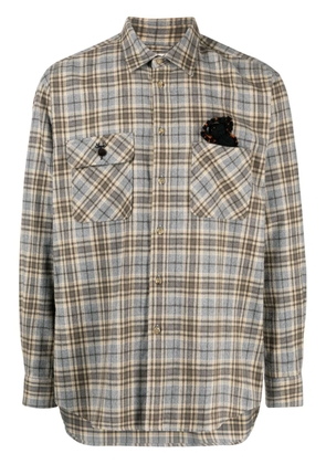 Doublet checkered 3D-detail shirt - Brown