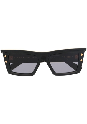 Balmain Eyewear two-tone geometric-frame sunglasses - Black