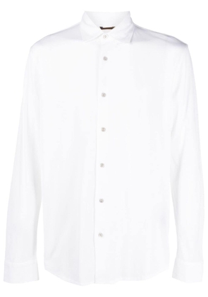 Moorer long-sleeve cotton shirt - White