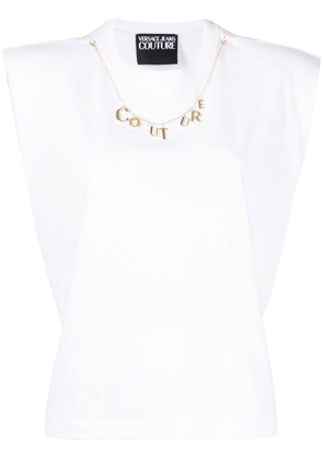 Versace Jeans Couture logo-necklace detail T-shirt - White