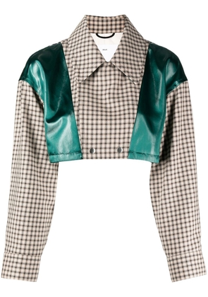 Toga Pulla panelled cropped jacket - Green