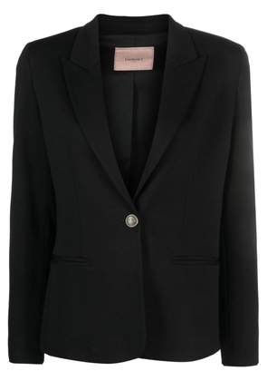 TWINSET logo-buttons single-breasted blazer - Black