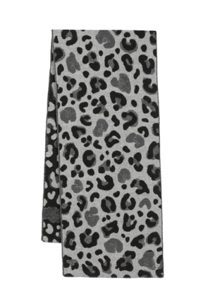 FURSAC cheetah-print brushed-effect scarf - Black