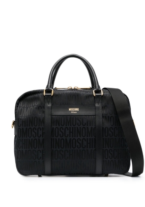 Moschino logo-print laptop bag - Black