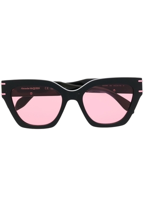 Alexander McQueen Eyewear logo-print arm sunglasses - Black