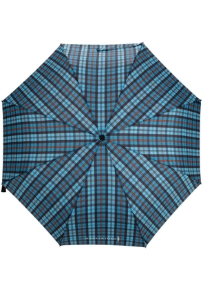 Mackintosh AYR check-pattern automatic telescopic umbrella - Blue