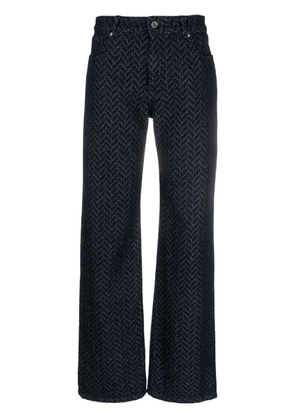 Missoni chevron-pattern mid-rise jeans - Blue