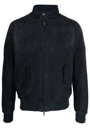 Baracuta G9 Harrington panelled suede jacket - Black
