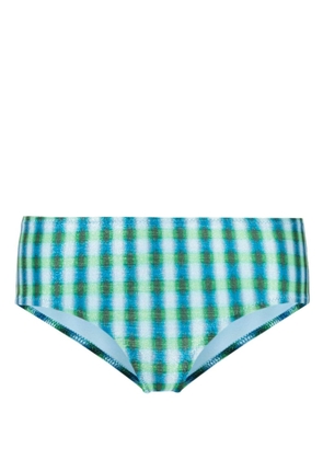 Gimaguas Jean plaid-check bikini bottoms - Blue