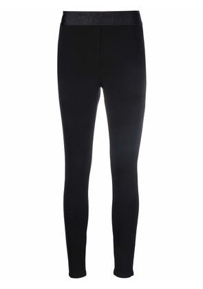 DKNY logo-waistband leggings - Black