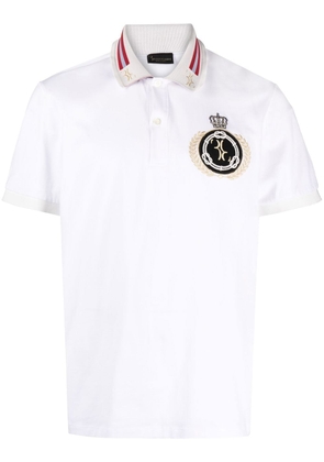 Billionaire embroidered-logo polo shirt - White