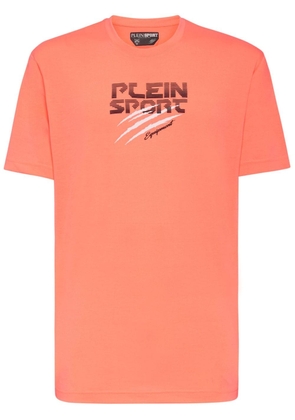 Plein Sport logo-patch round-neck T-shirt - Orange