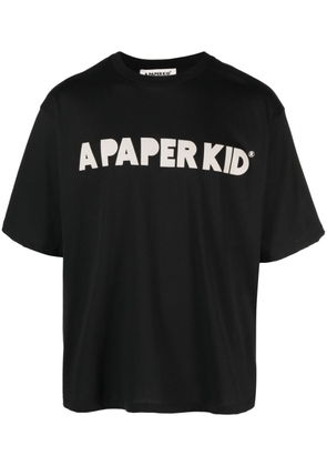 A Paper Kid logo-print cotton T-shirt - Black