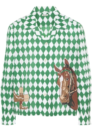 BODE Jockey Diamond cotton shirt - Green