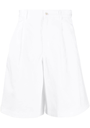 Comme Des Garçons Shirt knee-length cotton shorts - White
