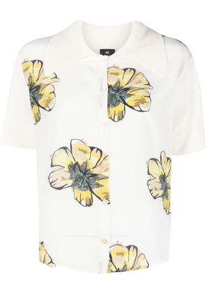 PS Paul Smith Anemone-print knitted top - White