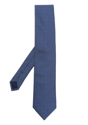 Corneliani geometric-print silk tie - Blue