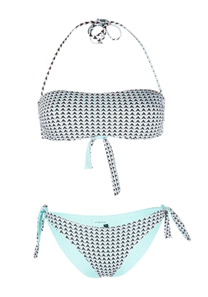 Fisico geometric-pattern bikini set - Blue