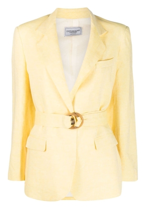 Forte Dei Marmi Couture belted linen blazer - Yellow