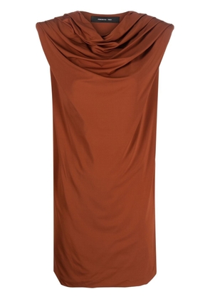 Federica Tosi ruched-detail mini dress - Orange