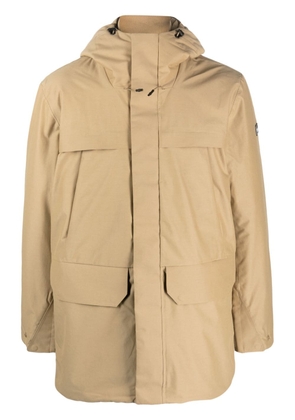 RLX Ralph Lauren logo-patch hooded coat - Neutrals