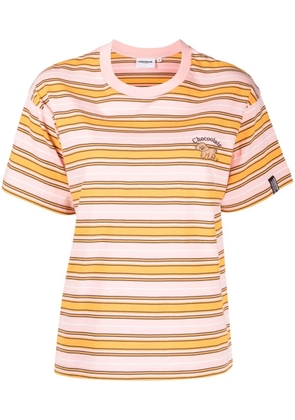 CHOCOOLATE stripes short-sleeved T-shirt - Pink