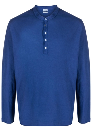 Massimo Alba long-sleeve cotton Henley shirt - Blue