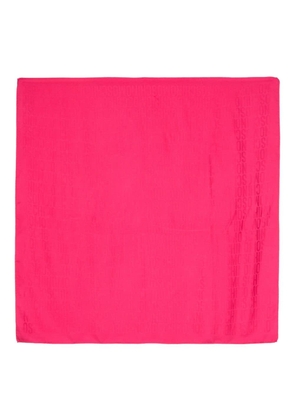 Moschino logo-print silk scarf - Pink