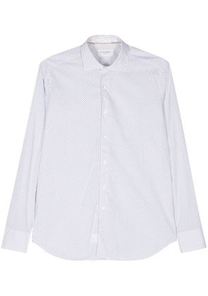 Tintoria Mattei geometric-print cotton-blend shirt - White
